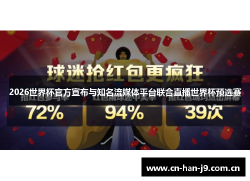 2026世界杯官方宣布与知名流媒体平台联合直播世界杯预选赛